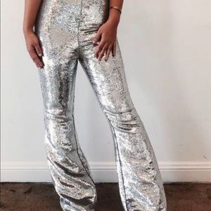 Sequin Flare Pants